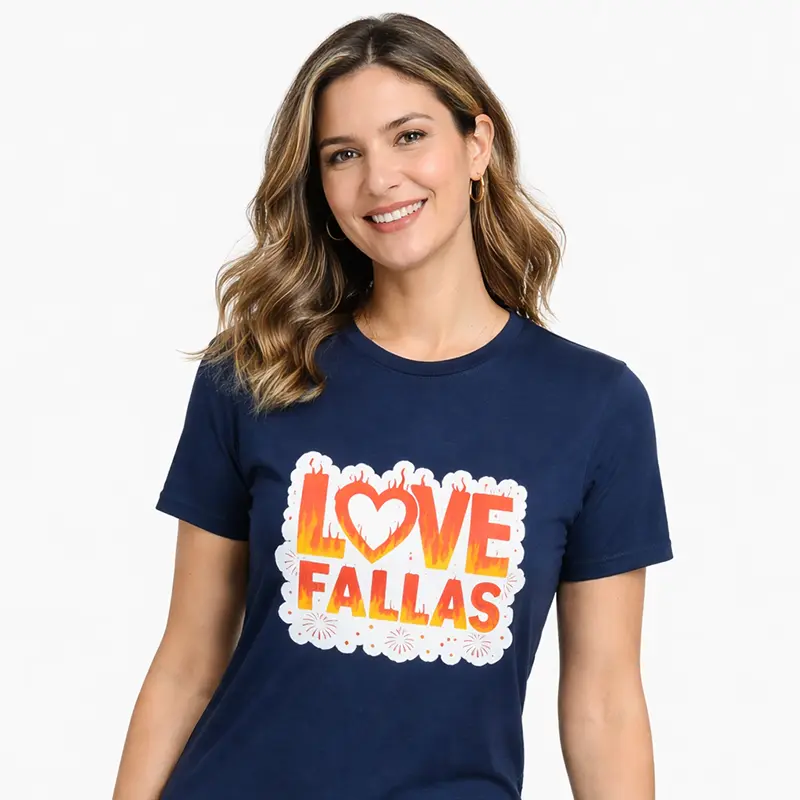 Navy Blue Love Fallas T-shirt