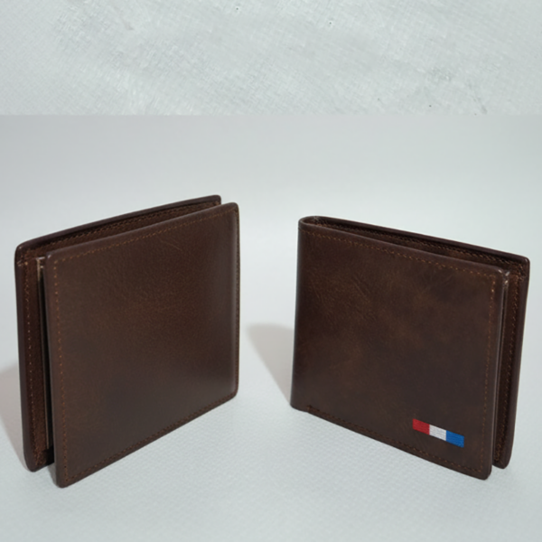 Men's Classic Bi-Fold Imitation Leather Wallet with ID Window & Coin Pocket - Image 2