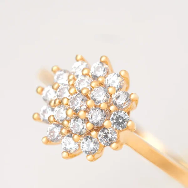 14K Yellow Gold 1.5 Carats Diamond Ring for Women - Luxury Engagement Bizuteria Anillos Gemstone 14K Gold and Diamond Wedding Ring - Image 5