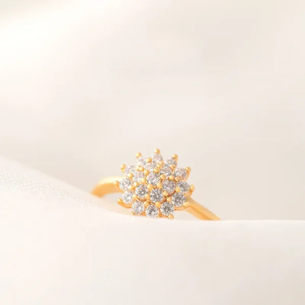 14K Yellow Gold 1.5 Carats Diamond Ring for Women - Luxury Engagement Bizuteria Anillos Gemstone 14K Gold and Diamond Wedding Ring - Image 4