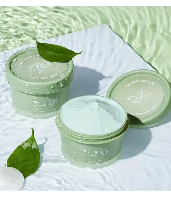 Green Tea Ice Mud Mask Cleansing Moisturizing Oil Control - Blackhead Removal Cleansing Mud Mask Applicator Mud Mask - Image 4