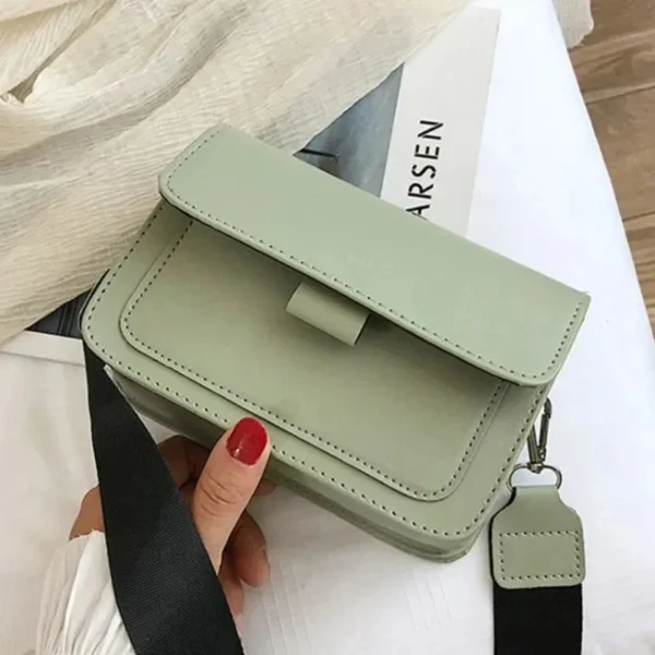 Classic Designer PU Leather Crossbody Bag for Women Travel Handle Handbag Fashion Shoulder Messenger Bag Ladies Small Flap Bag - Image 5