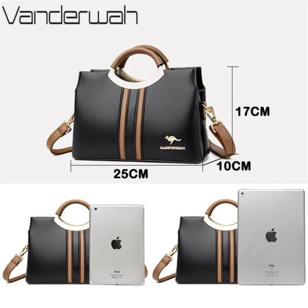 Luxury Designer Crossbody Bag for Women 2026 Brand 3 Layers Handbag - Top Quality Leather Shoulder Totes Sac - Image 4
