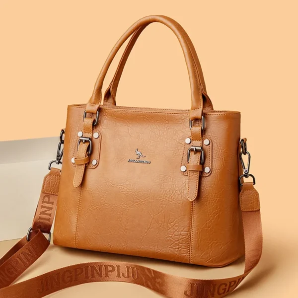 Genuine Brand Soft Pu Leather HandBags Designer Top-Handle Bags Shoulder - Crossbody Bags for Women Large Capacity Casual Tote Sac - Image 6