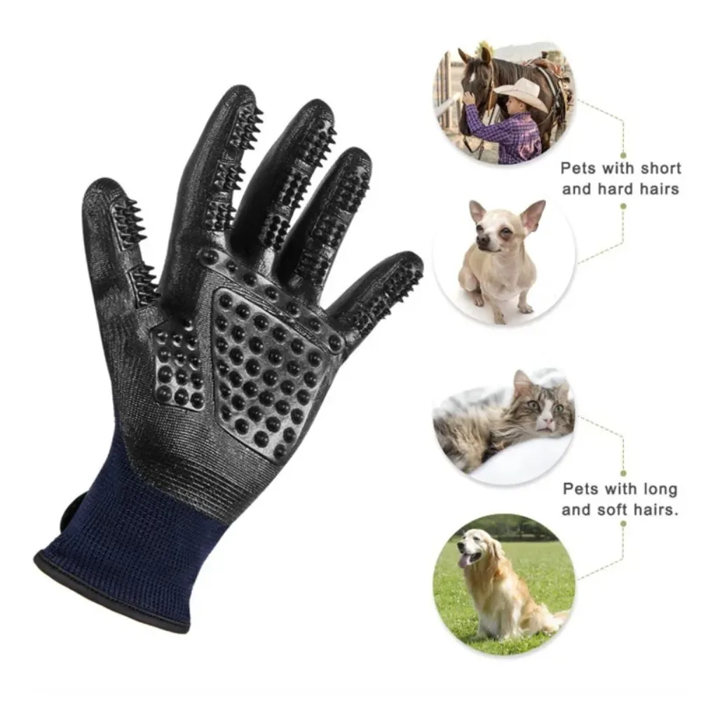 kf-S598f3267c214452fa4aab5a797052dd36 A Pair of Pet Bath Gloves Massage Clean Remove Floating Hair - Pet Grooming Hair Removal Rubber Wear Resistant Non-Slip Pet Gloves - Image 1
