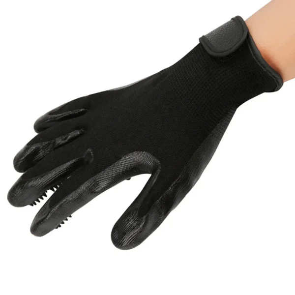 A Pair of Pet Bath Gloves Massage Clean Remove Floating Hair - Pet Grooming Hair Removal Rubber Wear Resistant Non-Slip Pet Gloves - Image 6