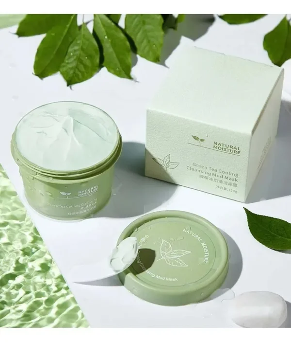 Green Tea Ice Mud Mask Cleansing Moisturizing Oil Control - Blackhead Removal Cleansing Mud Mask Applicator Mud Mask - Image 6