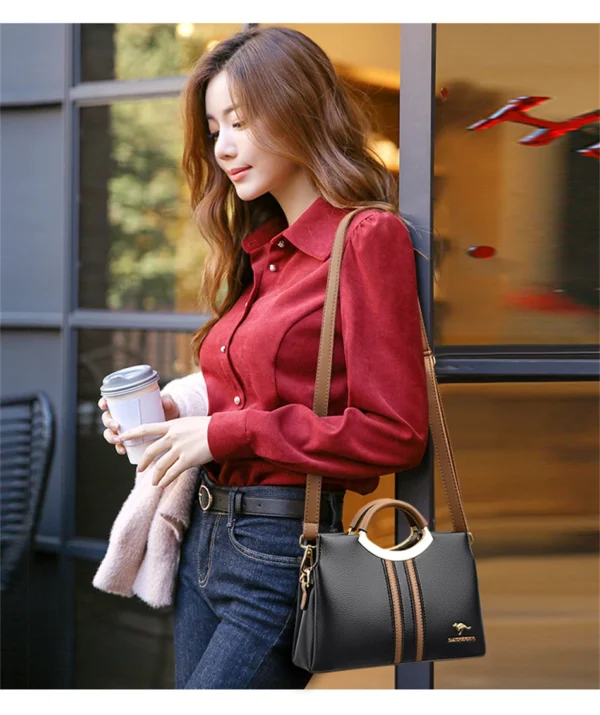 Luxury Designer Crossbody Bag for Women 2026 Brand 3 Layers Handbag - Top Quality Leather Shoulder Totes Sac - Image 6