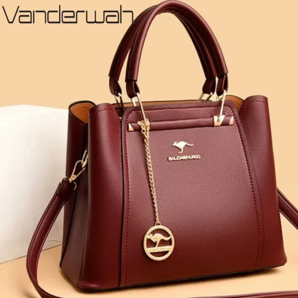 3 Layers Large Capacity Women Tote Bag - Soft Leather Luxury Handbags