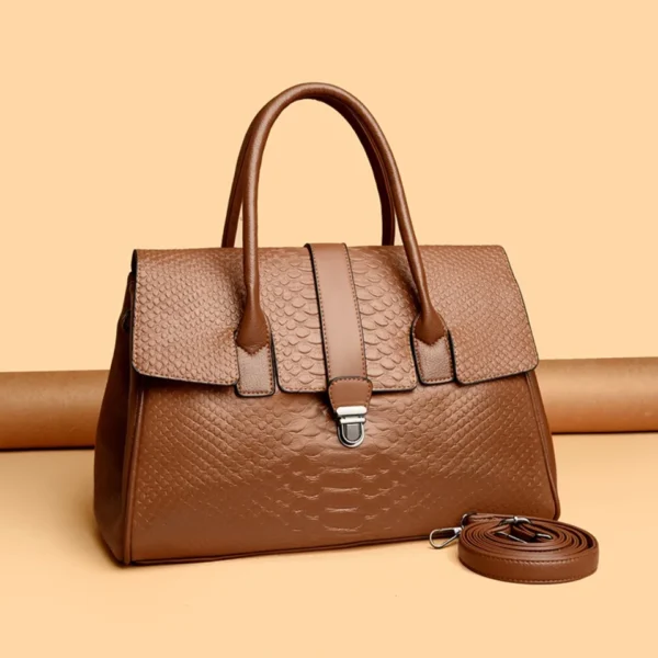 Top Quality Large Handbag with Snake Pattern Leather Bags Lady Shoulder Shopping Bag for Women Trend Casual Tote Handbags Sac - Image 6
