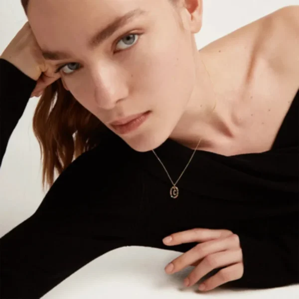 New Trendy and Versatile Letter-shaped Gemstone Crystal Collar Necklace, Ideal for Lovers and As A Holiday Gift. - Image 3