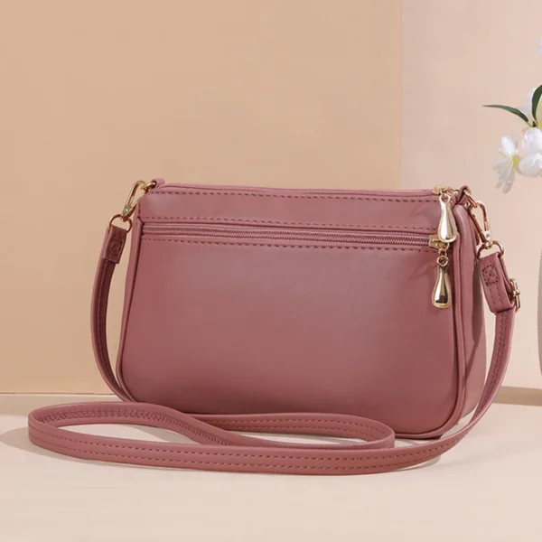 PU Leather Crossbody Bags Zipper New Fashion Shoulder Bag for Women Large Capacity Embroidery Thread Small Purse and Handbags - Image 2