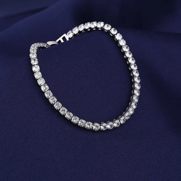 925 Sterling Silver Bracelet Love Elegant Zircon Tennis Crystal Chain for Women Fashion Noble Engagement Wedding Glam - Image 6
