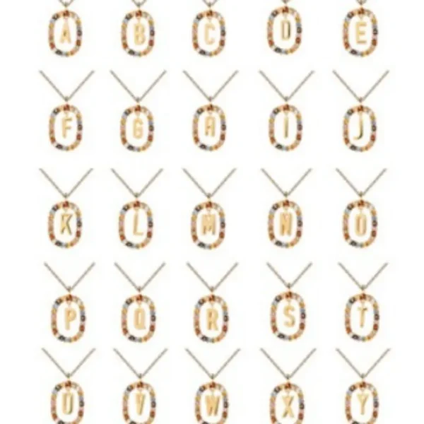 New Trendy and Versatile Letter-shaped Gemstone Crystal Collar Necklace, Ideal for Lovers and As A Holiday Gift. - Image 4