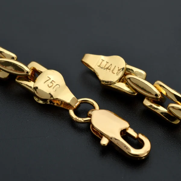 Dubai 18k Gold-Plated Hiphop Link Chain Necklace For Women Man Statement Gold Color Choker Classic Trendy Wedding Party Gifts - Image 4
