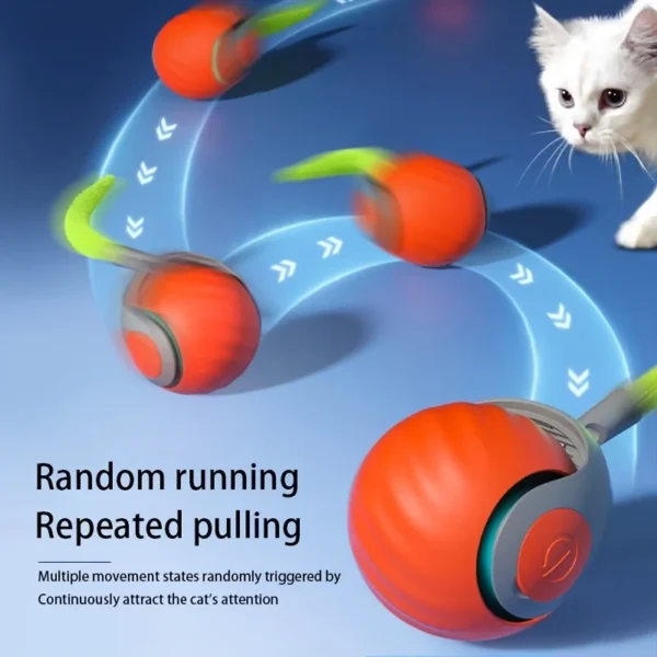 Smart Cat Toys Ball Automatic - Interactive Pets Electric Rolling Teaser USB Rechargeable - Kitty Moving Bouncing ball - Image 5