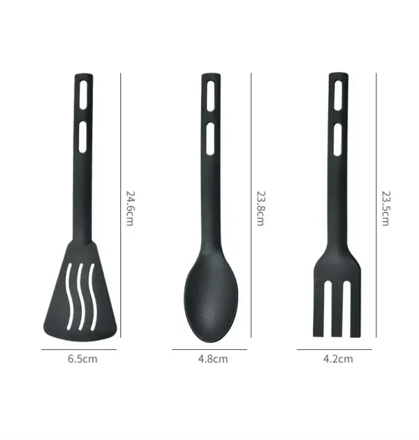 1/3PCS Nylon Kitchen Utensils Set Kitchen Cooking Tools Slotted Turner Solid Spoon Fork Children Spade Fork Spoon Dinnerware - Image 6