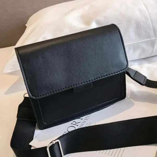 Classic Designer PU Leather Crossbody Bag for Women Travel Handle Handbag Fashion Shoulder Messenger Bag Ladies Small Flap Bag - Image 6