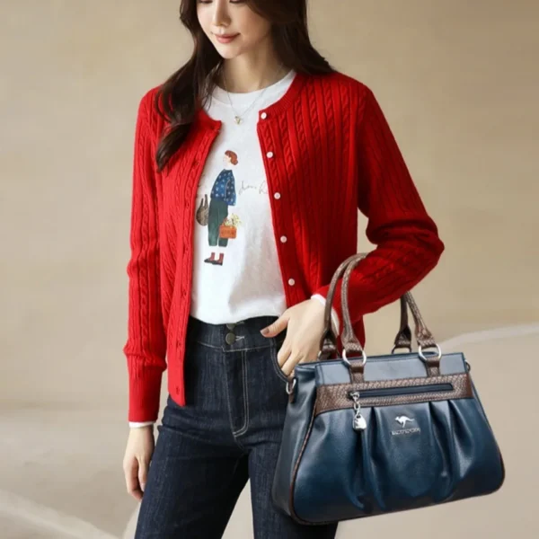 Three Layers Luxury Casual Tote Women Bag High Quality Leather Ladies Hand Bags for Women Big Shoulder Crossbody Bags Sac A Main - Image 4