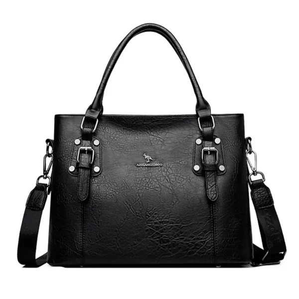 Genuine Brand Soft Pu Leather HandBags Designer Top-Handle Bags Shoulder - Crossbody Bags for Women Large Capacity Casual Tote Sac - Image 7