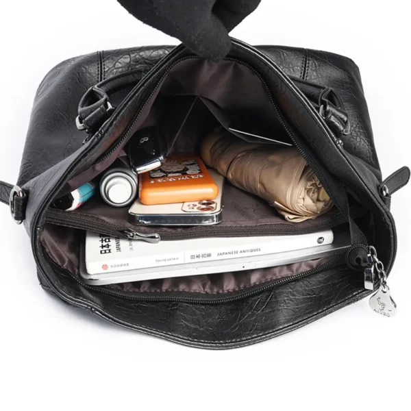 Genuine Brand Soft Pu Leather HandBags Designer Top-Handle Bags Shoulder - Crossbody Bags for Women Large Capacity Casual Tote Sac - Image 4