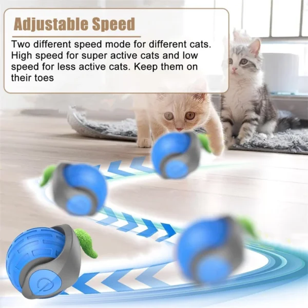 Smart Cat Toys Ball Automatic - Interactive Pets Electric Rolling Teaser USB Rechargeable - Kitty Moving Bouncing ball - Image 9