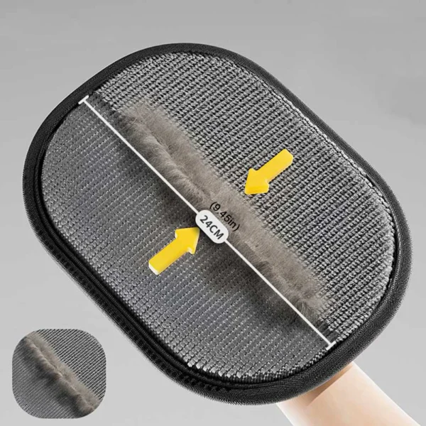 Electrostatic Gloves Multi-Function Pet Grooming Gloves with Brush & Hook Anti Static Hair Removal Glove for Dogs and Cats - Image 5