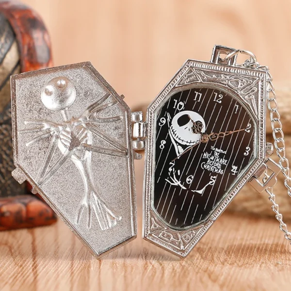 Retro Skull Punk Chain Necklace Quartz Pocket Watch Jack Pendant  Jewelry Fob Necklace Watches for Men Women Kids - Image 7