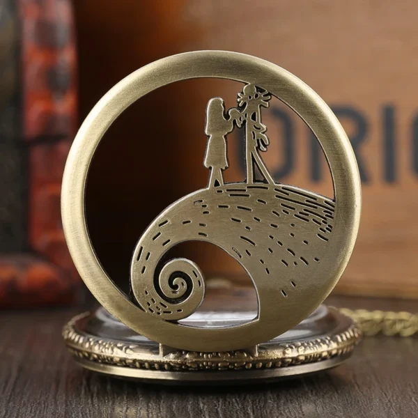 Retro Skull Punk Chain Necklace Quartz Pocket Watch Jack Pendant  Jewelry Fob Necklace Watches for Men Women Kids - Image 5