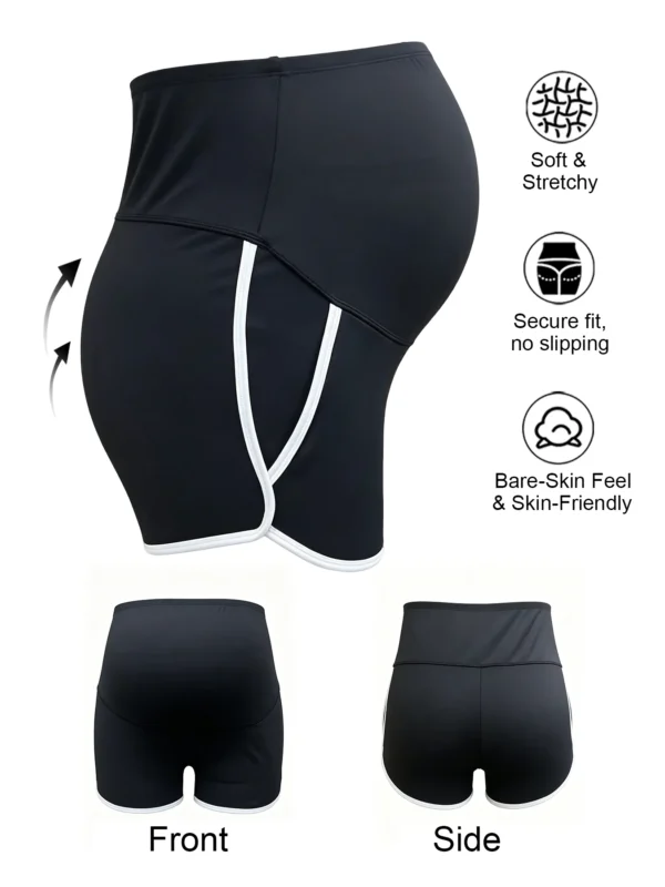 Trim Maternity Yoga Shorts Over Belly Support High Waist Workout Sport Shorts for Pregnant Women Fitness Gym Running - Image 6
