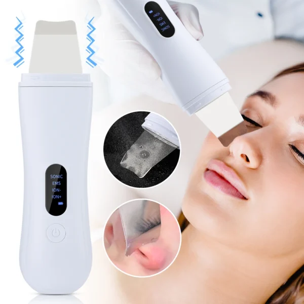 Complete Facial Pore Vacuum & Ultrasonic Spatula Set - Image 2