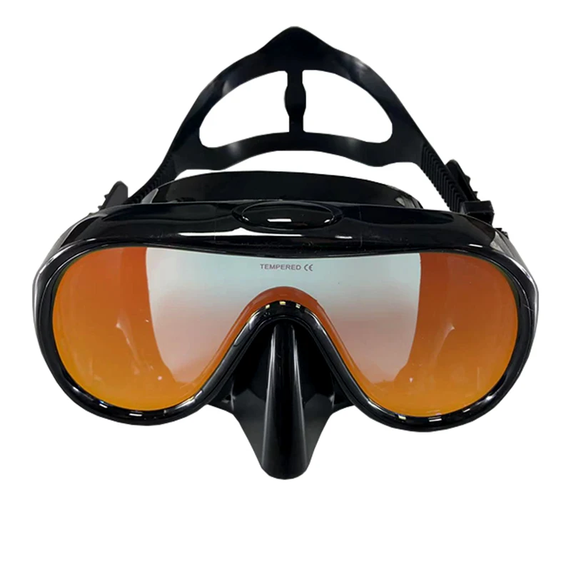 kf-S1b1399dba17843d3842be96925be4cab9 Professional swimming waterproof soft silicone glasses anti-fog plating goggles full dry breathing tube diving mask - Image 1
