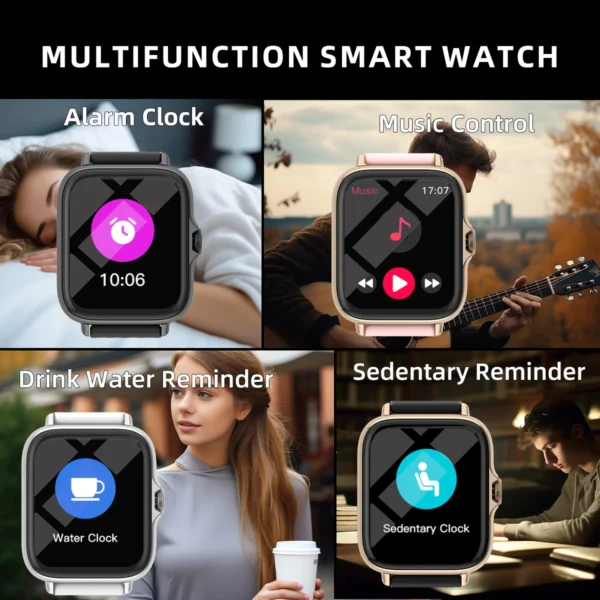 Waterproof Smart Watch with Message Answer Call Sleep Monitoring Sports Pedometer Information Alerts For iPhone Android - Image 5