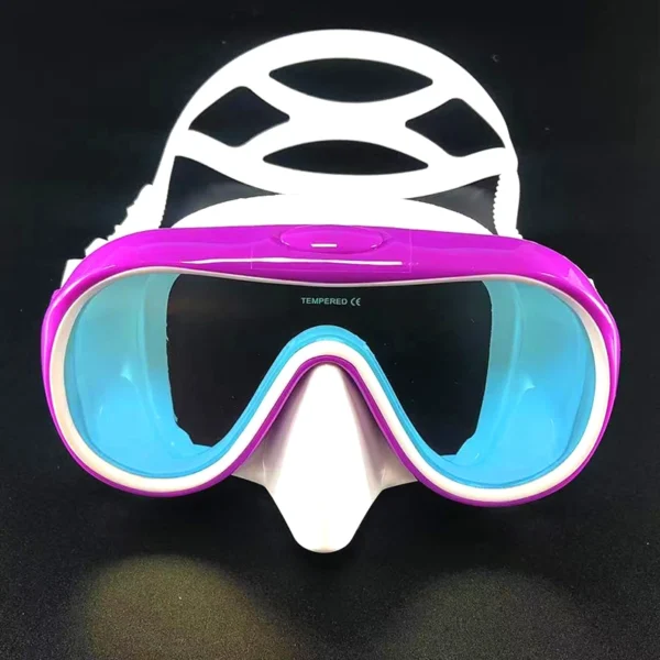 Professional swimming waterproof soft silicone glasses anti-fog plating goggles full dry breathing tube diving mask - Image 6