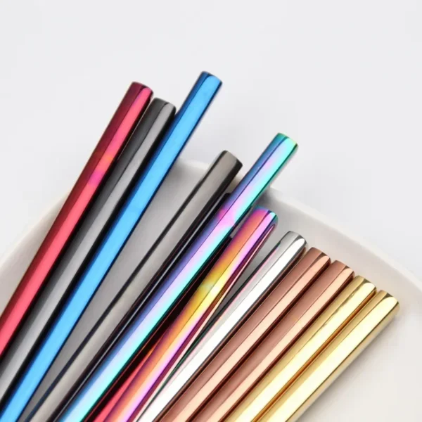 1 Pair Stainless Steel Chopsticks Reusable Portable Food Sticks Korean Metal Chopsticks Kitchen Accessories Dishwasher Safe - Image 4