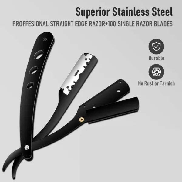 Manual Shaver for Men Barbershop Razor Stainless Steel Shank Is Easy To Use Safety Razor Shaving Razor with Blades - Image 3