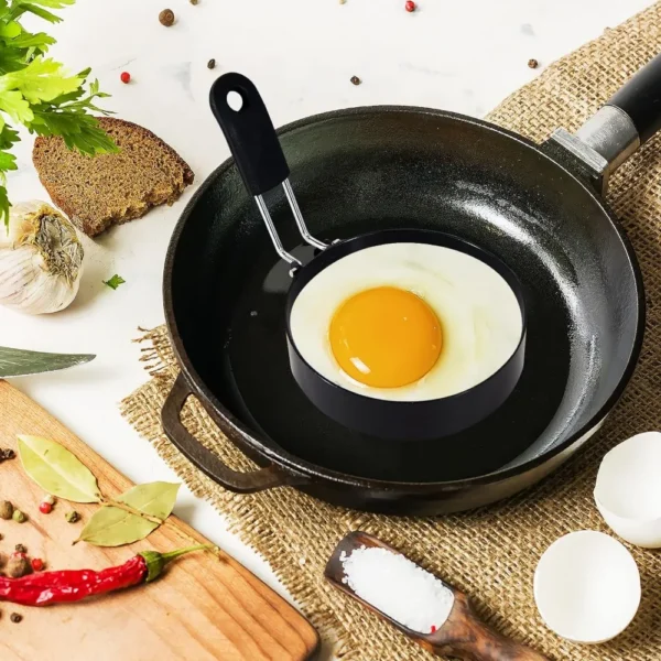 Anti-scald Egg Fried Ring Professional Stainless Steel Nonstick Round Pancake Mold Cooking Egg Mould Breakfast Sandwich Tools - Image 2