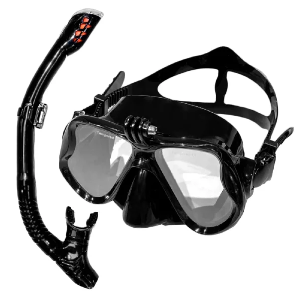 Diving Mask With Sports Camera Mount Electroplate Tempered Glass Silicone Mask is Safe and Comfortable - Image 3