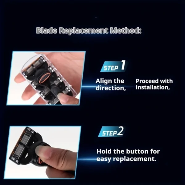 Manual Trimmer Stainless Steel Trimming Anti-slip Handle 6 Layers Shaver Portable Reusable Shaving Barber Shop - Image 6