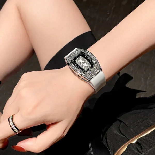 Women Fashion Crystal Tonneau Watches For Woman Silicone Jelly Quartz Watch Students Gifts Reloj Mujer Ladies Wrist Watches - Image 5