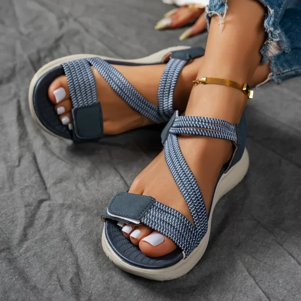 Women New Fashion Elegant Sandals,  Summer Outdoor Sports Beach Wedge Height Increase, Womens Comfortable Opened Toe Shoes - Image 4