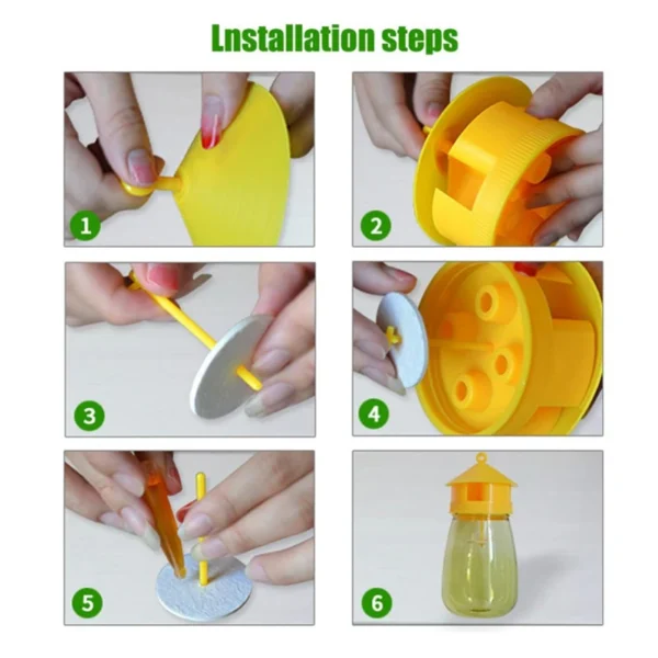 1PCS Wasp Trap Fruit Fly Flies Insect Bug Hanging Honey-Trap Catcher Killer - Image 4