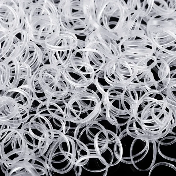Clear Ponytail Ropes Rubber Bands Holder Elastic for Women Girls Bind Tie Holder Hair Accessories Hair Styling Tools - Image 2