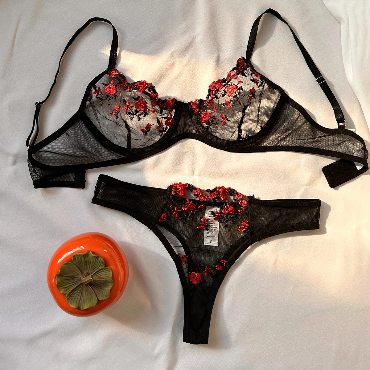 kf-S74e2d83d034e4749ab9ff6006473f95b5 Pink Lingerie Woman Lace Underwear Fairy Embroidery Brief Sets Bra Panties Kits Breves Sets - Image 1