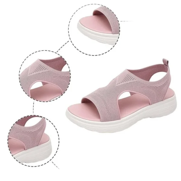 Summer New Women's Casual Sports Sandals Comfortable Beach Wedge Heel Open Toe Stylish Walking Platform Peep Toe Sandals - Image 3