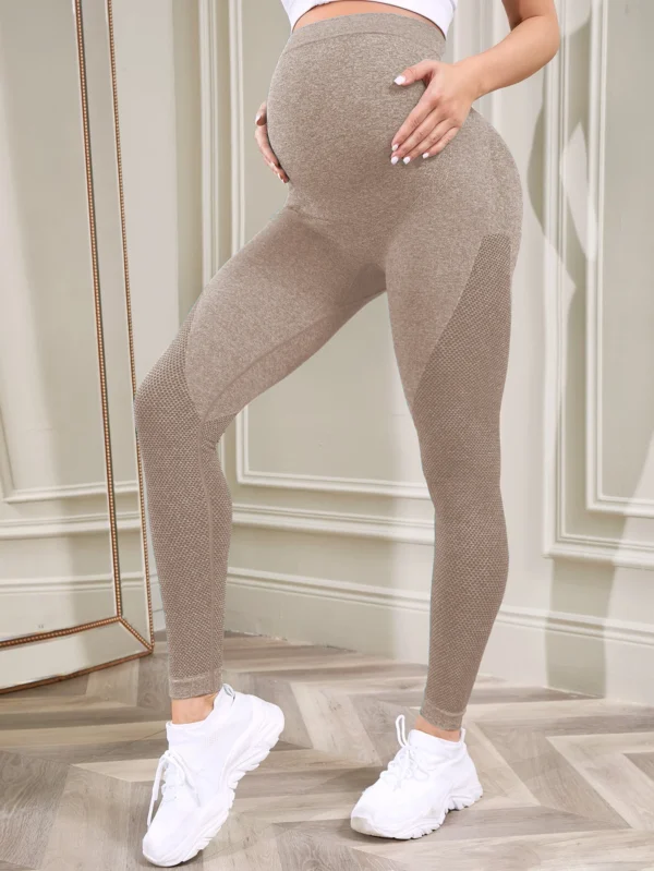 Women's Maternity Leggings Over The Belly Pregnancy Activewear Workout Yoga Pants - Image 5