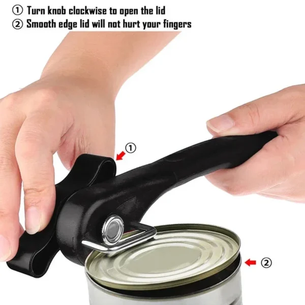 Stainless Steel Can Opener Professional Kitchen Tools Safety Handheld Manual Can Opener Side Cut Jar Opener - Image 2