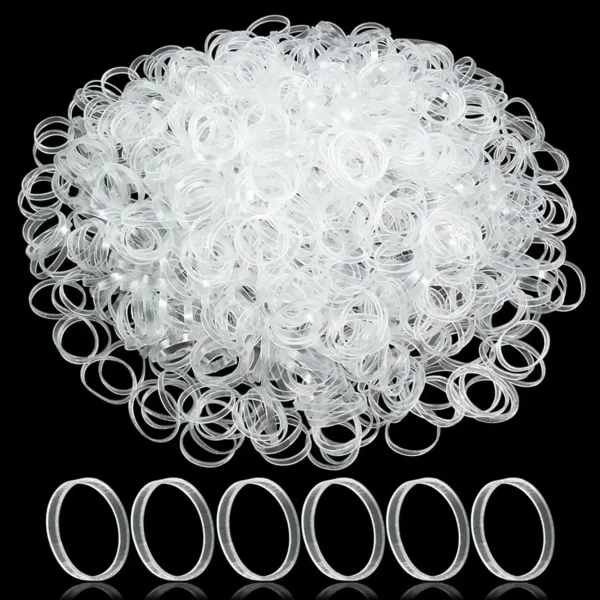 Clear Ponytail Ropes Rubber Bands Holder Elastic for Women Girls Bind Tie Holder Hair Accessories Hair Styling Tools - Image 3
