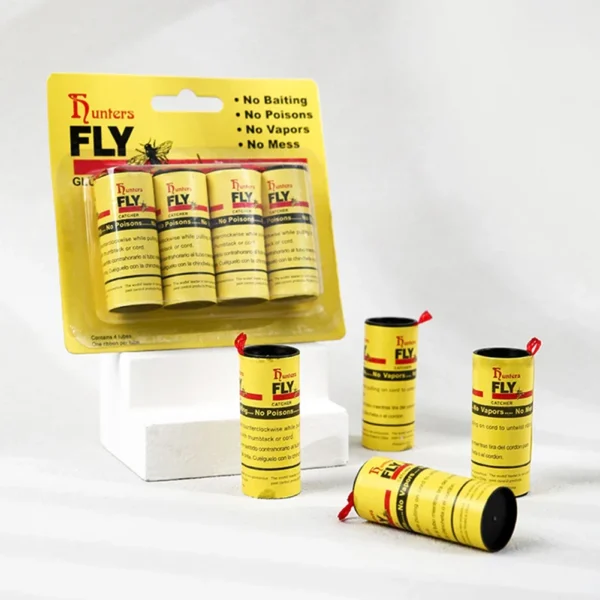 Yellow Sticky Fly Ribbon Rolls (4-40 Pack) – Double-Sided Insect Glue Catcher Tape – Hanging Bug and Mosquito Trap Paper for Indoor House, Outdoor Garden, Barn, and Stable Pest Control - Image 3
