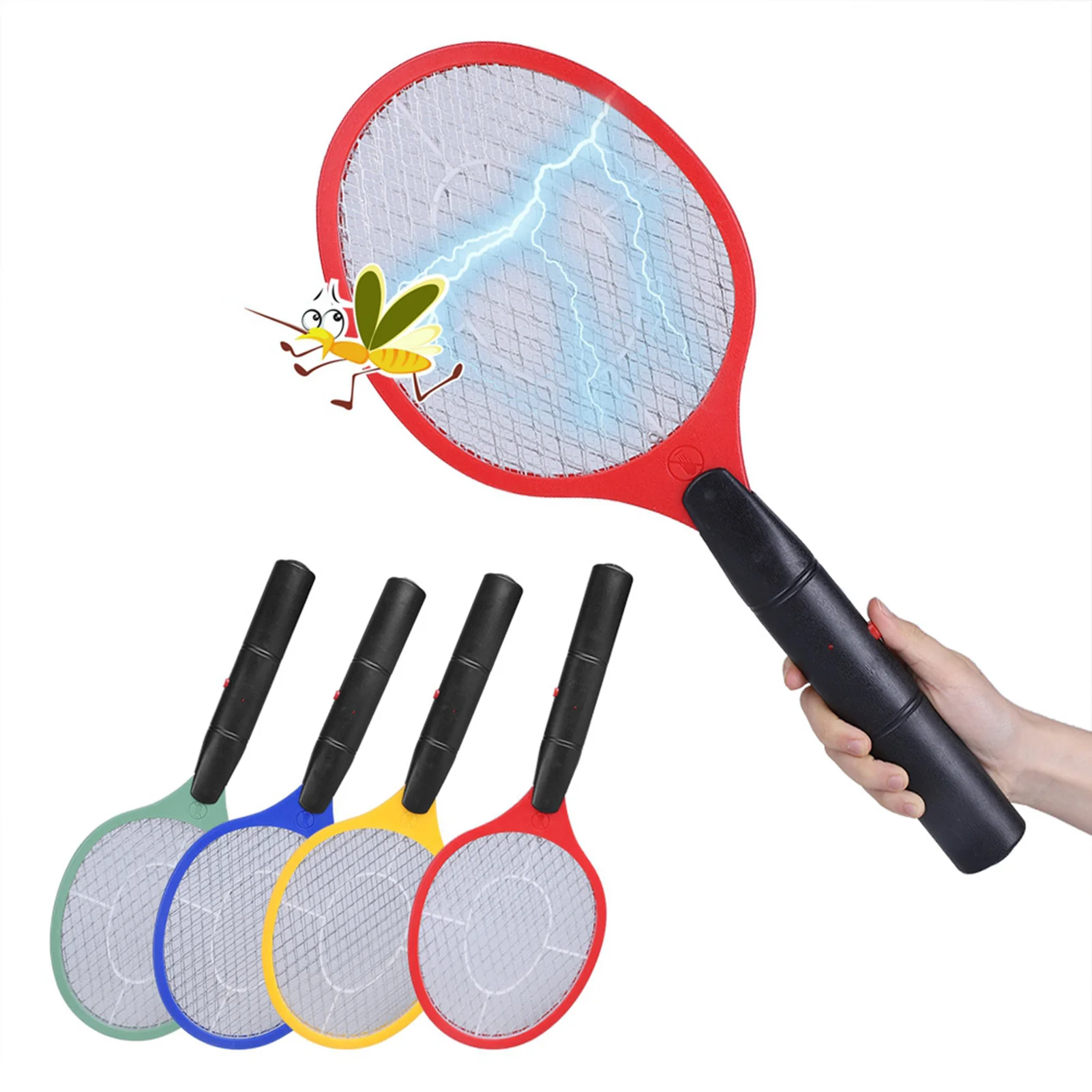 kf-S7ff6d42a575f49428e7d8d8626adae99P Battery-Operated Bug Zapper Racket – Cordless Electric Fly Swatter and Mosquito Killer – Portable Handheld Pest Control Mesh for Home, Kitchen, Backyard, and Camping - Image 1